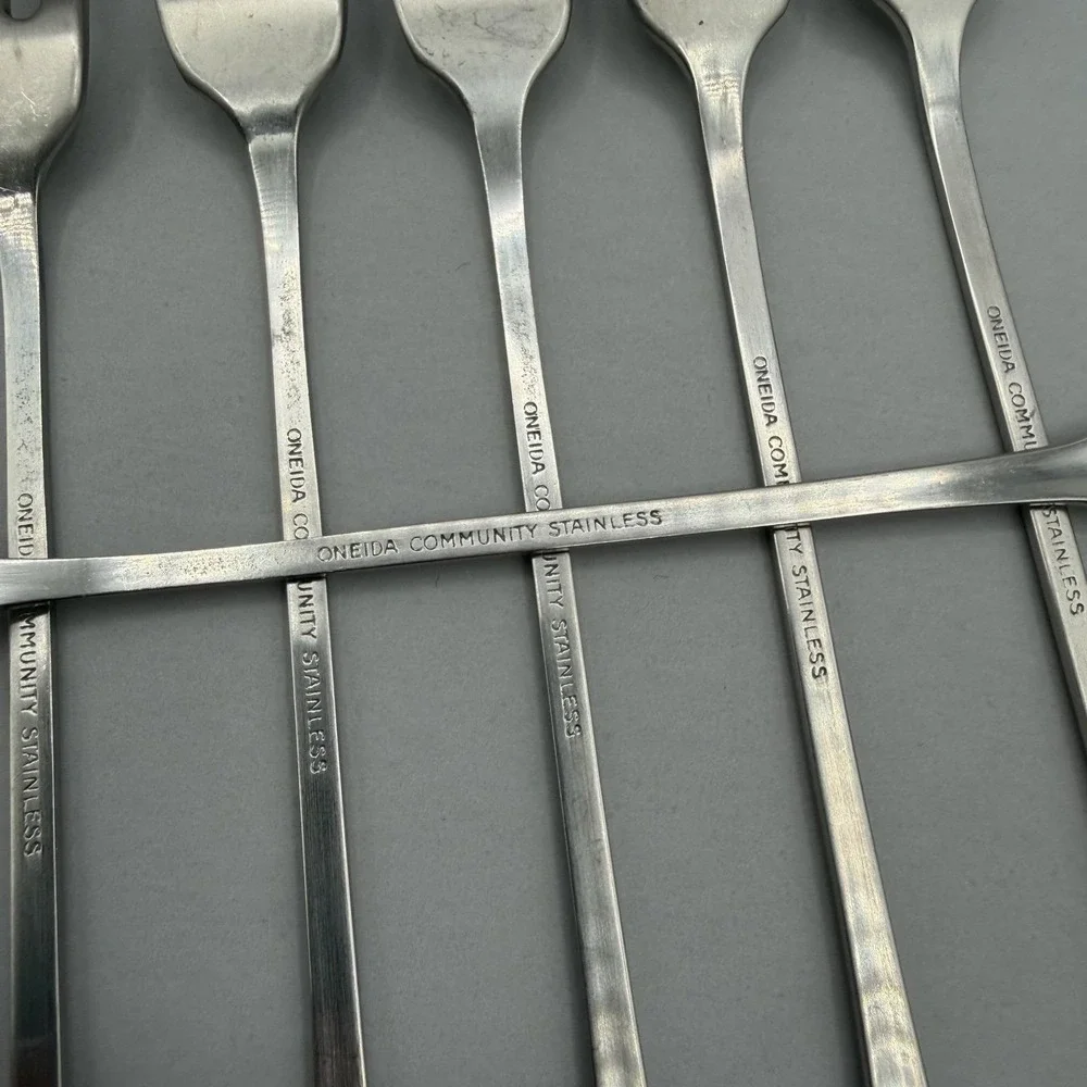 Oneida Community PATRICK HENRY 6pcs Cocktail Forks Stainless Seafood